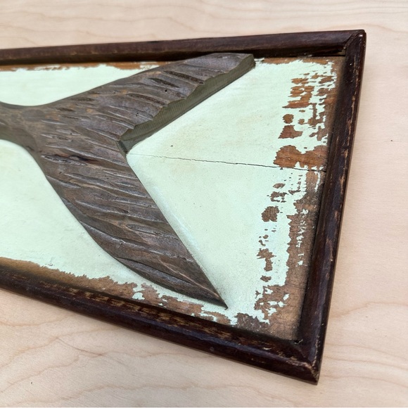 Large Vintage Wood Carved Mermaid Artwork - Picture 4 of 7